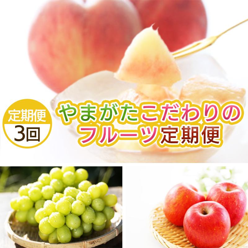 【定期便3回】やまがた こだわりのフルーツ定期便 FY25-042