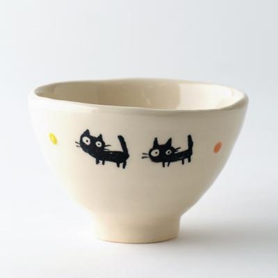 ふるさと納税 瀬戸市 【瀬戸焼】子供用食器セット(黒ねこ)贈答品対応 |  | 02