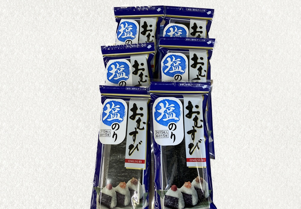 
            塩おむすび海苔(巻くだけ簡単) 6袋
          
