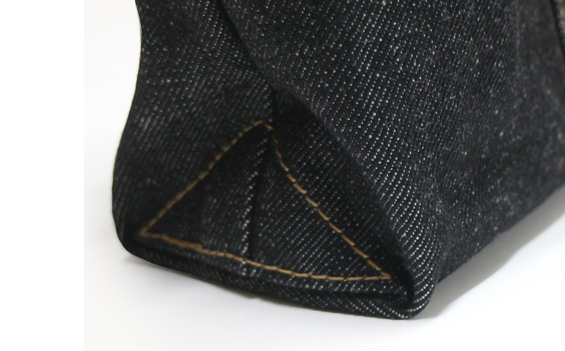No.027 デニムトートバック（幅38cm×高さ42.5cm×厚さ6.5cm）