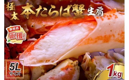 【1肩約1kgの極太5Lサイズ】一番人気！ 本たらば蟹 生肩 約1kg【ふるさと納税3.0】【087C-057】