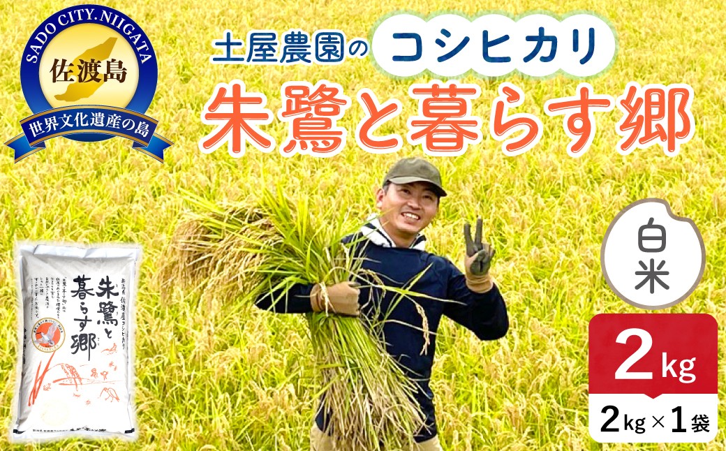 
                  佐渡島産コシヒカリ「朱鷺と暮らす郷」白米2kg 令和7年産 特別栽培米 朱鷺と暮らす郷づくり認証米 土屋農園 | 新潟県産コシヒカリ 新潟産コシヒカリ 新潟コシヒカリ 佐渡産コシヒカリ 新潟県産こしひかり 佐渡産こしひかり 朱鷺認証米 とき お米 米 こしひかり 白米 精米 おこめ コメ 2キロ 少量 にいがた さど 新潟県 佐渡市
                