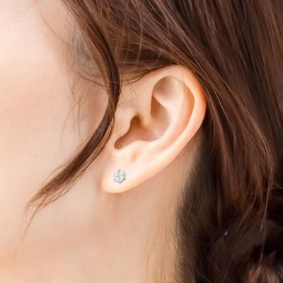 ふるさと納税 甲府市 大粒1カラット2粒スタッドピアス6本爪天然ダイヤモンド【2ct】PT900 DPEPT2001-1 |  | 03