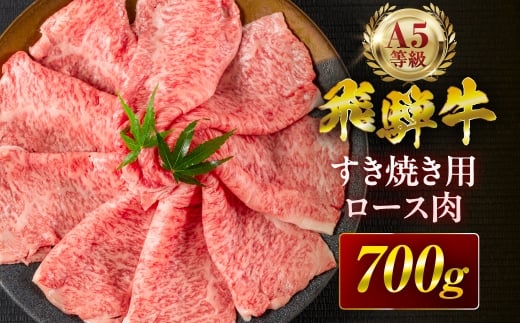 【6回定期便】飛騨牛 A5 すき焼き用 ロース肉 700g A5等級 リブロース 牛肉 飛騨牛 肉 黒毛和牛 国産 最上級 厳選 ブランド牛 お取り寄せ 高級 冷凍 プレゼント ギフト お祝い 記念 中部ミート 岐阜県 大垣市