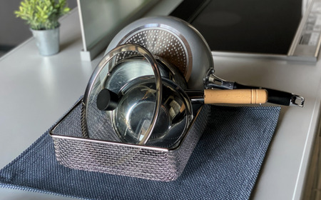 すっきり暮らす水切りかご スクエアタイプ ＋ スリム セット 燕三条製 水切り キッチン用品 キッチン整理 キッチン収納 bwsSELECTION [ビーワーススタイル]【014S067】