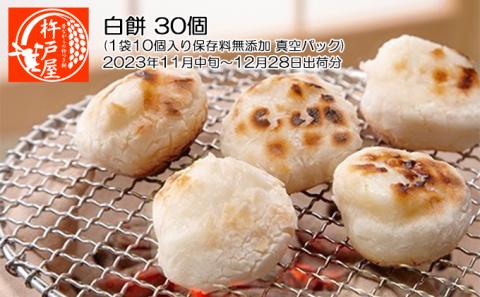 白餅 30個（1袋10個入り保存料無添加 真空パック）杵戸屋（2022年11月中旬～12月上旬出荷分）