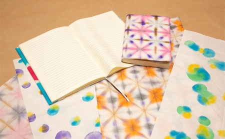 体験 【染色キット】 みやこ染 和紙の手染めキット(深みのある5色) キット 染色 染物 セット 和紙 小津和紙 コラボ 説明書付き 液体染料 オリジナル にじみ染め グラデーション 手描き染め ポチ