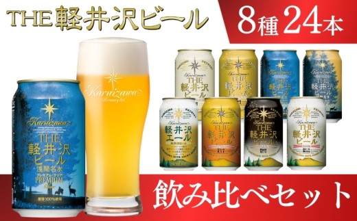 クラフトビール THE軽井沢ビール 8種 350ml 24本 飲み比べ セット | 軽井沢ブルワリー クラフトビール 地ビール 缶ビール ビール エールビール 黒ビール 白ビール 詰め合わせ おすすめ 人気のクラフトビール 父の日 母の日 お中元 お歳暮 ギフト 贈り物 贈答 長野県 佐久市 ふるさと納税