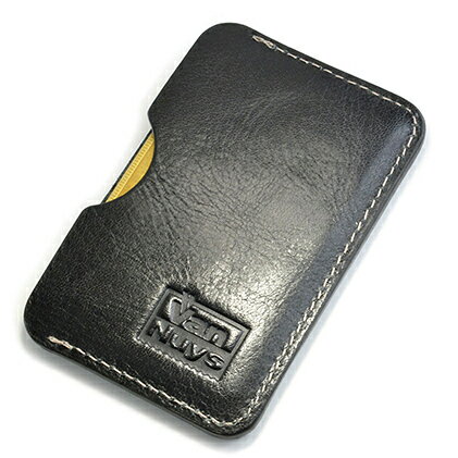 【ふるさと納税】ビンテージオイルレザーのコンパクト両面カードケース　バンナイズ オイル シュリンク レザー 本革 パス カード 収納 電車 バス ファッション小物 ファッション