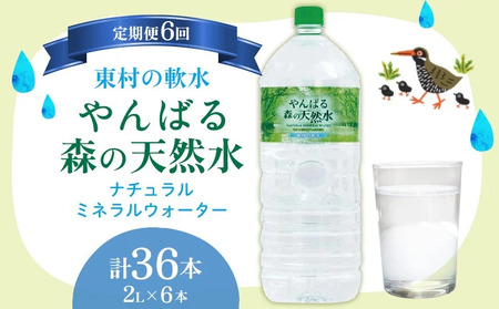 定期便6回   東村の軟水【やんばる 森の天然水】　2L×6本