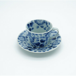 有田焼 辻が花コーヒーカップ＆ソーサー【山口洋一工房】食器 器 うつわ カップ＆ソーサー マグカップ カップ コーヒーカップ ソーサー コーヒーカップ＆ソーサー 染付 手描き 手作り ギフトセット 贈