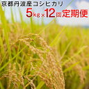 【ふるさと納税】数量限定 初回12月中旬発送 新米 定期便 5kg 12ヶ月 計60kg 令和6年産 京都丹波産コシヒカリ＜JA京都たわわ朝霧＞※2024年12月からお届け開始≪農協 白米 精米 産地直送 送料無料 簡易包装 生活応援 人気 国産 楽天限定 年内発送 先行予約≫