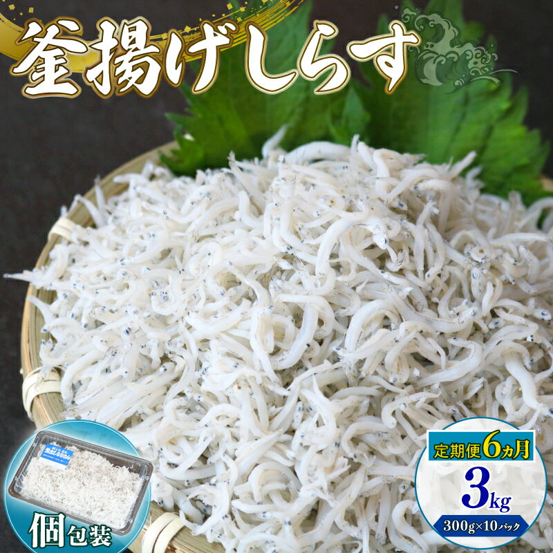 【ふるさと納税】 しらす 3kg 釜揚げ 定期便 ごはん 丼 パスタ 魚 300g 個包装 小分け 料理 シラス 小魚 魚貝 魚貝類 海鮮 しらす丼 シラス丼 しらすしらす おすすめ 高知県産しらす 米 こめ コメ に合う 高知県 南国市