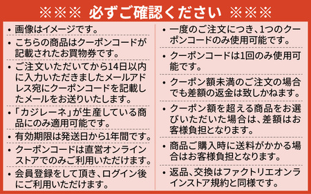 ファクトリエで使える30,000円分のお買い物券(カジレーネ商品)  / ファッション お買い物券 