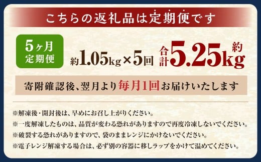 【5ヶ月定期便】 焼きイカ パック 約1050g （350g x 3袋） × 5回 （合計：5250g） ／ イカ いか 烏賊 焼イカ 焼いか 焼烏賊 焼きいか 焼き烏賊 自家製タレ 特製タレ 味付き