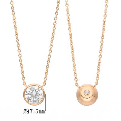 ふるさと納税 甲府市 K18PG シンプルダイヤモンドネックレス(1.0ct)　60-9581 |  | 01