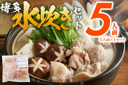 博多 水炊き セット 5人前 もも肉 つみれ 手羽元 鶏肉 鍋セット モモ肉 鶏もも肉 水炊き 水炊き 水炊き 水炊き 水炊き