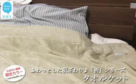 今治タオルブランド ★限定カラー★【Hello!NEW タオルケット】「祈」シリーズ （シャンパングリーン）