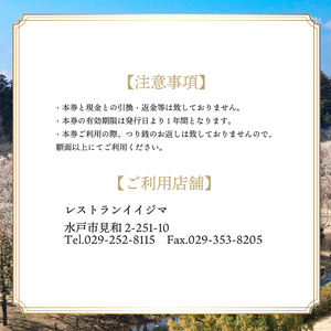 レストラン 食事券 水戸 茨城県 創業45年 レストランイイジマ 常陸牛 ディナー ランチ クーポン 寄付 100万円 30万円分 肉のイイジマ（DU-139）