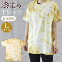 【ふるさと納税】漆染めTシャツ むら染め Lサイズ 身丈72cm×身幅53cm×袖丈21cm 1枚 漆 Tシャツ 漆染め 手染め 染物 綿100％ メンズ ファッション おしゃれ 国産 岩手県 二戸市 送料無料