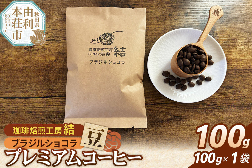 珈琲 コーヒー プレミアムコーヒー【豆】ブラジルショコラ 100g（100g×1袋）＜クロネコゆうパケット＞ [珈琲 コーヒー プレミアムコーヒー ブラジルショコラ 豆 飲料 ドリンク 珈琲焙煎工房 