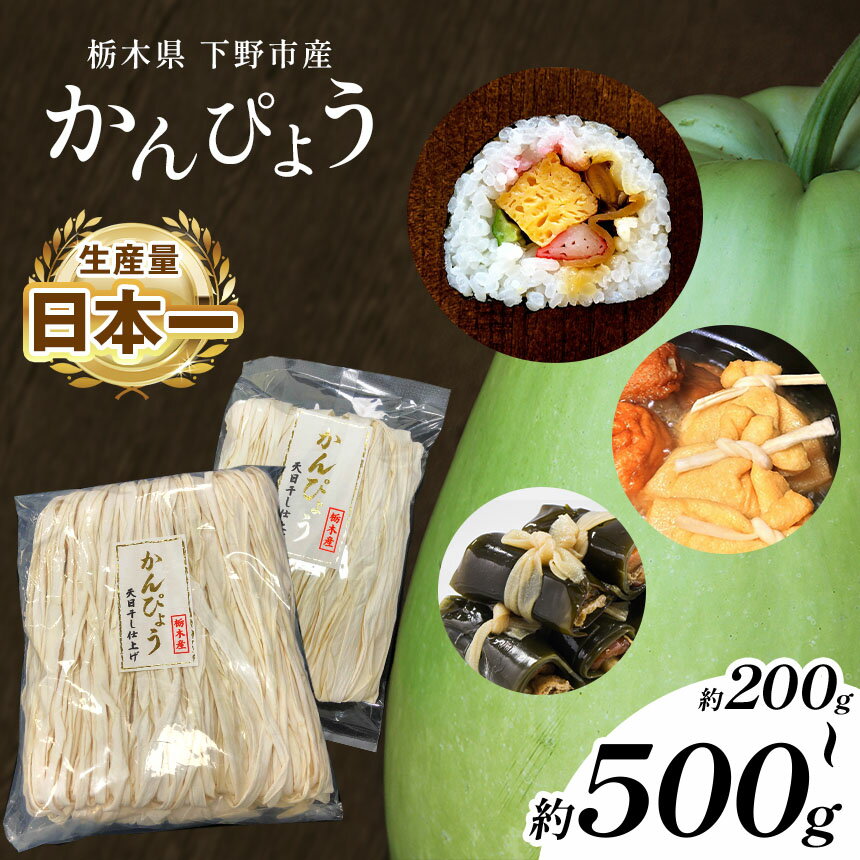【ふるさと納税】選べる内容量 下野ブランド 下野市産かんぴょう 約200g ～ 約 500g ／ 干瓢 野菜 乾物 送料無料 栃木県