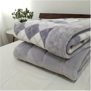 ＜掛敷セット＞吸湿発熱あったかボリューム毛布1枚&敷パッド1枚(シングル) JM-HTP-GY