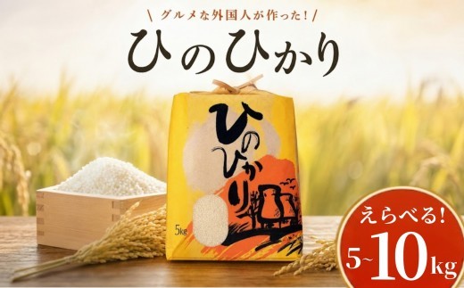 
                  選べる！ ひのひかり [白米] 5kg 10kg グルメな外国人 農家 が作った こだわり お米 ヒノヒカリ 2025年産 2026年産 えらべる 新米 米 国産米 銘柄米 米5kg 米10kg ご飯 コメ こめ 令和7年産 令和8年産 産地直送 一人暮らし ミネラル 豊富 期間限定 季節限定 ふるさと納税 ふるさと納税米 人気 おすすめ 高知県産 高知県 黒潮町 [1121-oya]
                