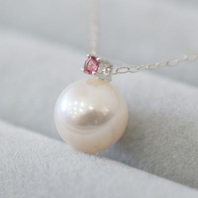 ふるさと納税 天草市 真珠 ネックレス 8-8.5mm ホワイトピンク ピンクトルマリン K10WG_S085-564 |  | 01