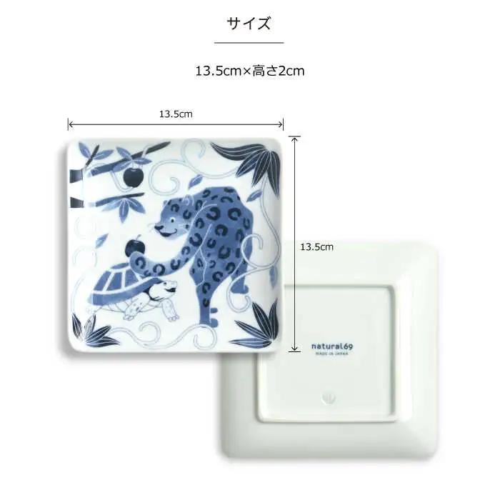 【波佐見焼】染付古波佐見 正角皿S 5柄セット 食器 皿 角皿 【natural69】 [QA110] 波佐見焼