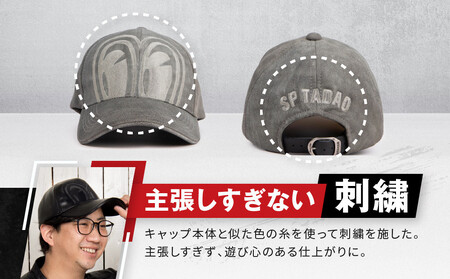【デグナー＆SP忠男コラボ】SP忠男レザーキャップ[SPCP-2]〈グレー〉［ 京都 八王子 バイクギア ブランド コラボ キャップ ユニセックス フリーサイズ 人気 おすすめ 革 レザー ツーリング