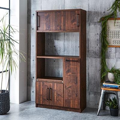 ふるさと納税 大川市 食器棚 レンジ台 キッチンボード 令和 幅83【カラー:アンティークホワイト】 |  | 01