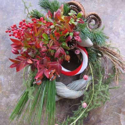 ふるさと納税 糸島市 お花屋さんのしめ縄 ドライフラワー(ラージサイズ)糸島市/PLAISIR [ANC002] |  | 02