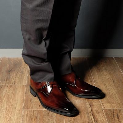 ふるさと納税 大和郡山市 牛革シングルモンク 6cmアップ メンズシークレットシューズ No.1925 ブラウン 24cm |  | 02