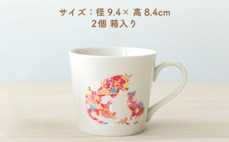 【美濃焼】 温度で変化する器  温感  ネコ マグカップ 2個 『見つめ合う親子猫』【丸モ高木陶器】 食器 ペア マグ カップ コーヒーカップ おしゃれSDGs セット 焼物 動物 アニマル 猫 ねこ