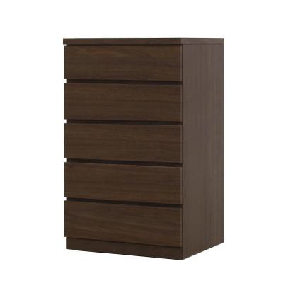 ふるさと納税 大川市 幅60-5段(奥行55cm)ウォールナット色 クローゼットチェスト「フィット」大川家具【丸田木工】