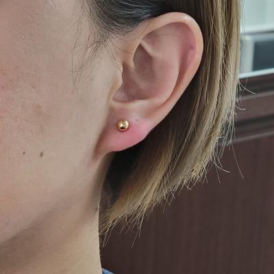 ふるさと納税 松山市 K18　イエローゴールド　丸玉　5.0mm　ピアス |  | 02