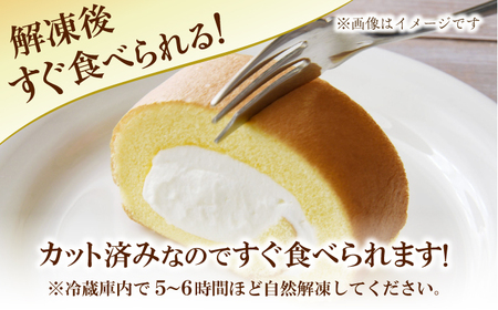 【全3回定期便】2種のカットロールケーキ 1kg(プレーン500g、チョコ500g) 広川町 / イートウェル株式会社[AFAK025]