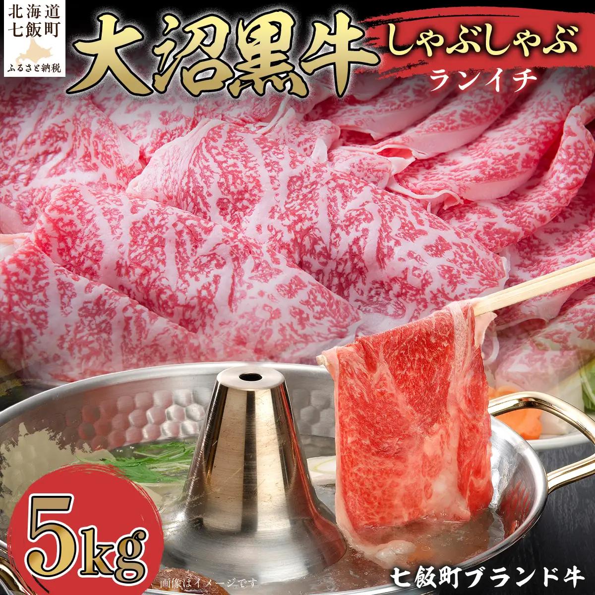 【北海道ブランド牛】大沼黒牛しゃぶしゃぶ（ランイチ5kg） NAM029