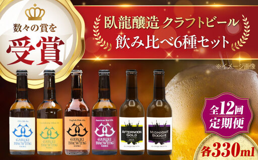クラフトビール【全12回定期便】飲み比べ6種セット 計6本　愛媛県大洲市/株式会社　アライ[AGAY068]