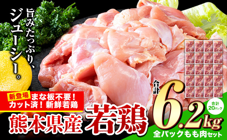 
            鶏肉 小分け 鶏肉 もも モモ カット済 若鶏 6.2kg 《7-14日以内に出荷予定(土日祝除く)》
          