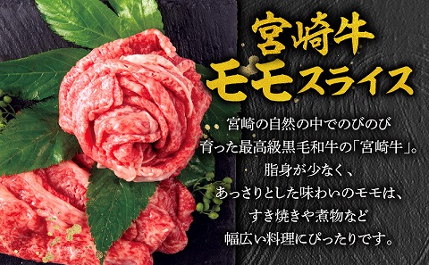 宮崎牛モモスライス400g×2 宮崎県産黒毛和牛こま切れ100g×2