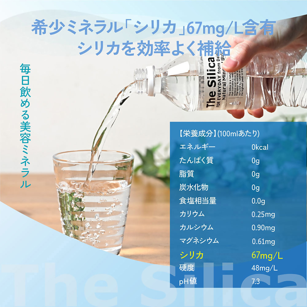 The Silicaシリカ天然水500ml 24本×2箱（計48本）【早期発送】 【ラベルあり】500ml×24本×2箱（計48本）