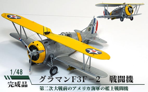 
No.704 グラマンF3F－2　戦闘機　1／48 ／ 模型 完成品 柏木崇男 茨城県
