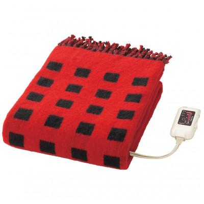 ふるさと納税 和泉市 【12月発送】電気ひざ掛け/レッド　約140×82cm(房含む)