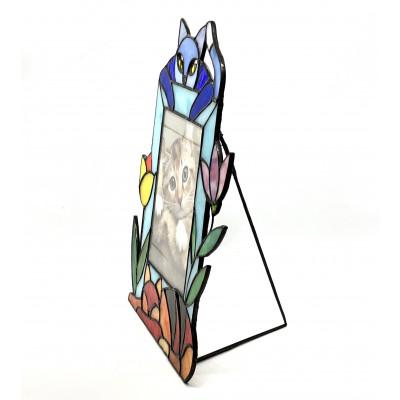 ふるさと納税 東村山市 ステンドグラスの写真立て　お昼寝のお邪魔? |  | 01