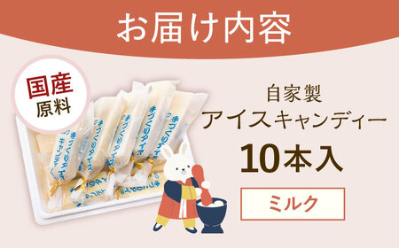 【手作りアイス】 ミルク アイスキャンディー 10本入り 無香料 無着色 多治見市 / エイシン ミルクアイス アイス 詰め合わせ 無添加 自家製[THD005]