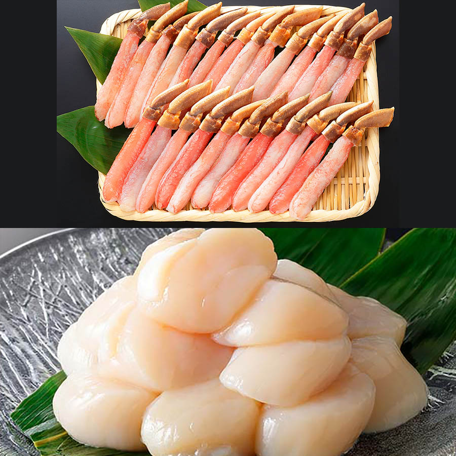 ＜加藤水産＞ズワイガニしゃぶポーション500ｇ＆玉冷300ｇ