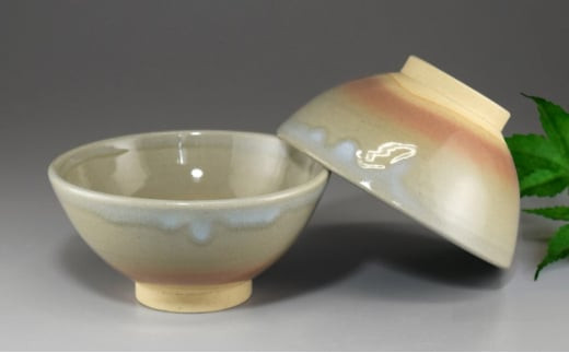 【352047000306】萩焼 ご飯茶碗 2客