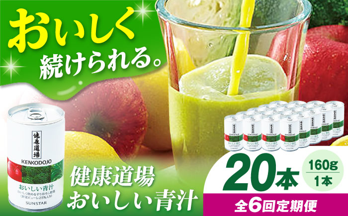 
【定期便6回】健康道場　おいしい青汁10本セット×２ 青汁 健康食品 健康飲料 野菜ジュース まとめ買い 大阪府高槻市/サンスター[AOAD008] [AOAD008]
